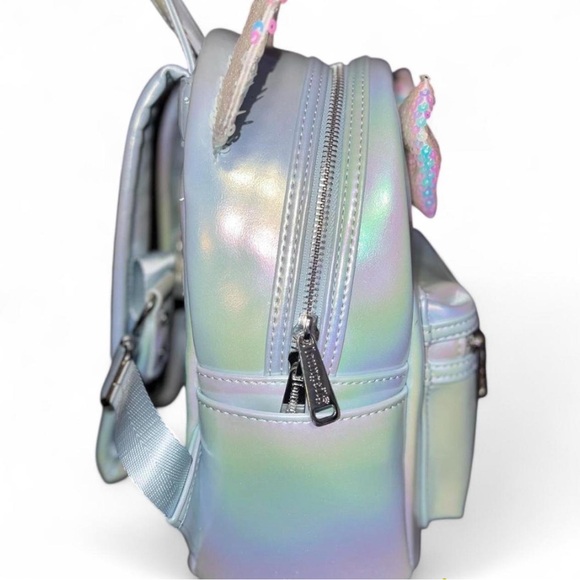Loungefly Iridescent Mini Backpack with Bow and Ears - Picture 3 of 4